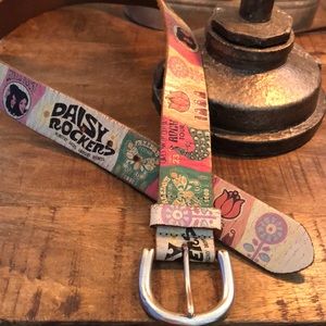 Vintage Daisy Rockers Belt Genuine Leather